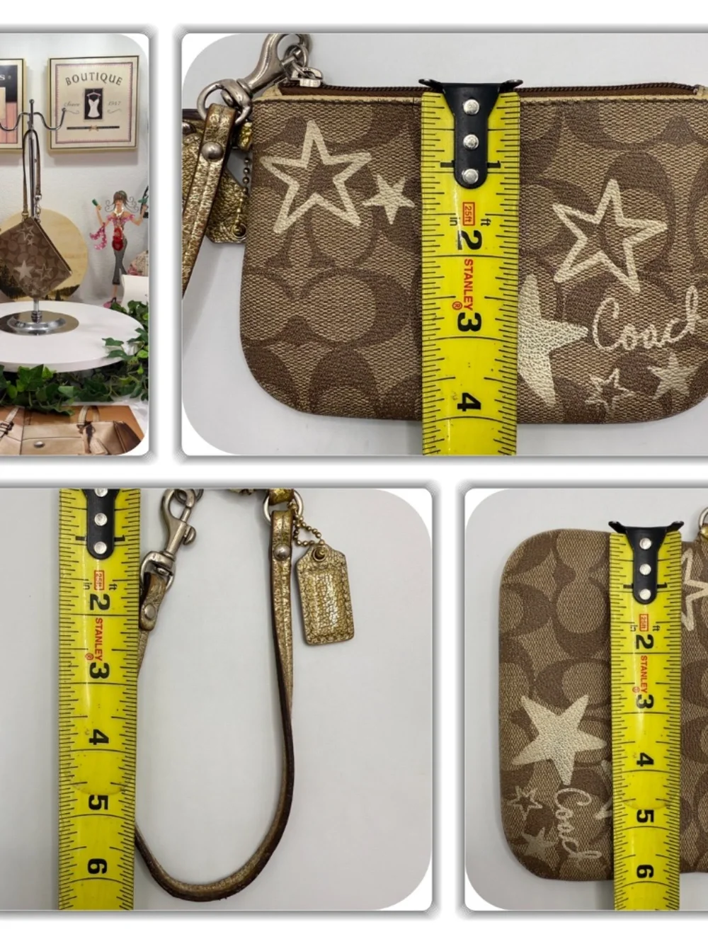 ALLURING COACH STAR LOGO MONOGRAM WRISTLET!